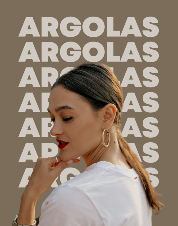 Brinco de argola dourado